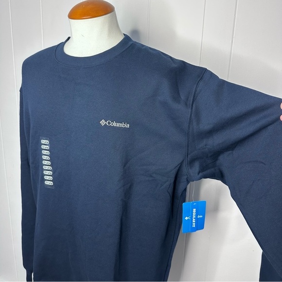 NWT Columbia Hart Mountain II Navy Crewneck Sweatshirt - Picture 3 of 9
